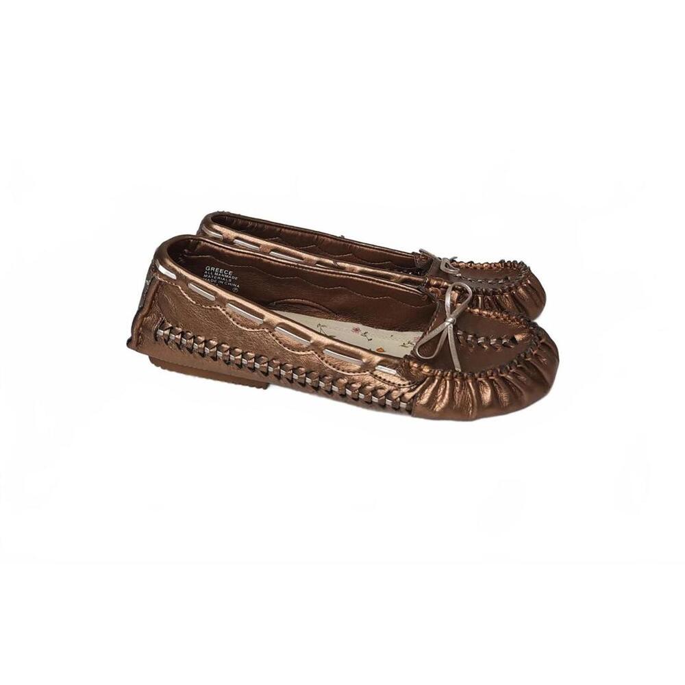 VTG Mudd Women's Bronze Greece Moccasins Size 8.5